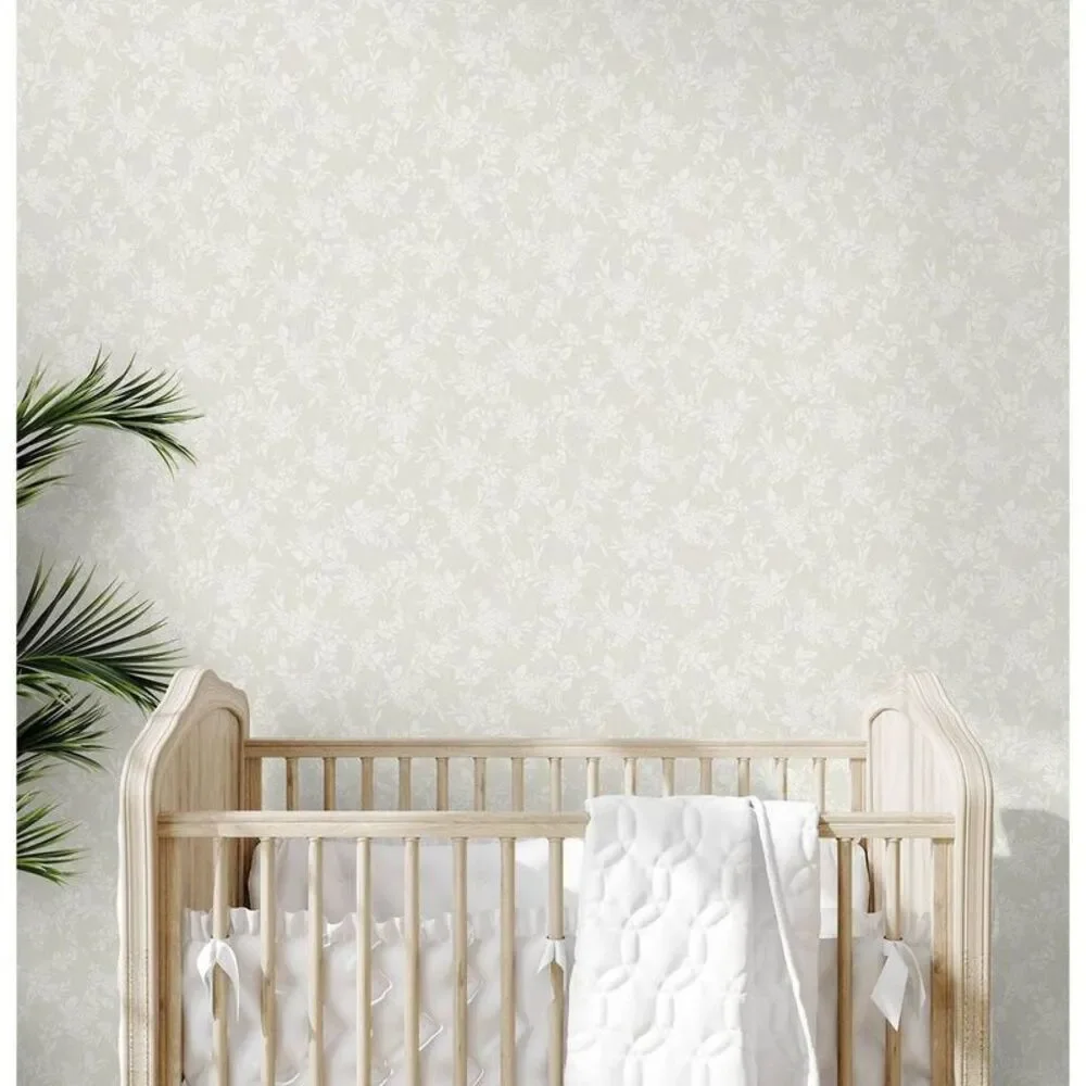NextWall -  Neutral Tonal Floral Peel and Stick Wallp Cream